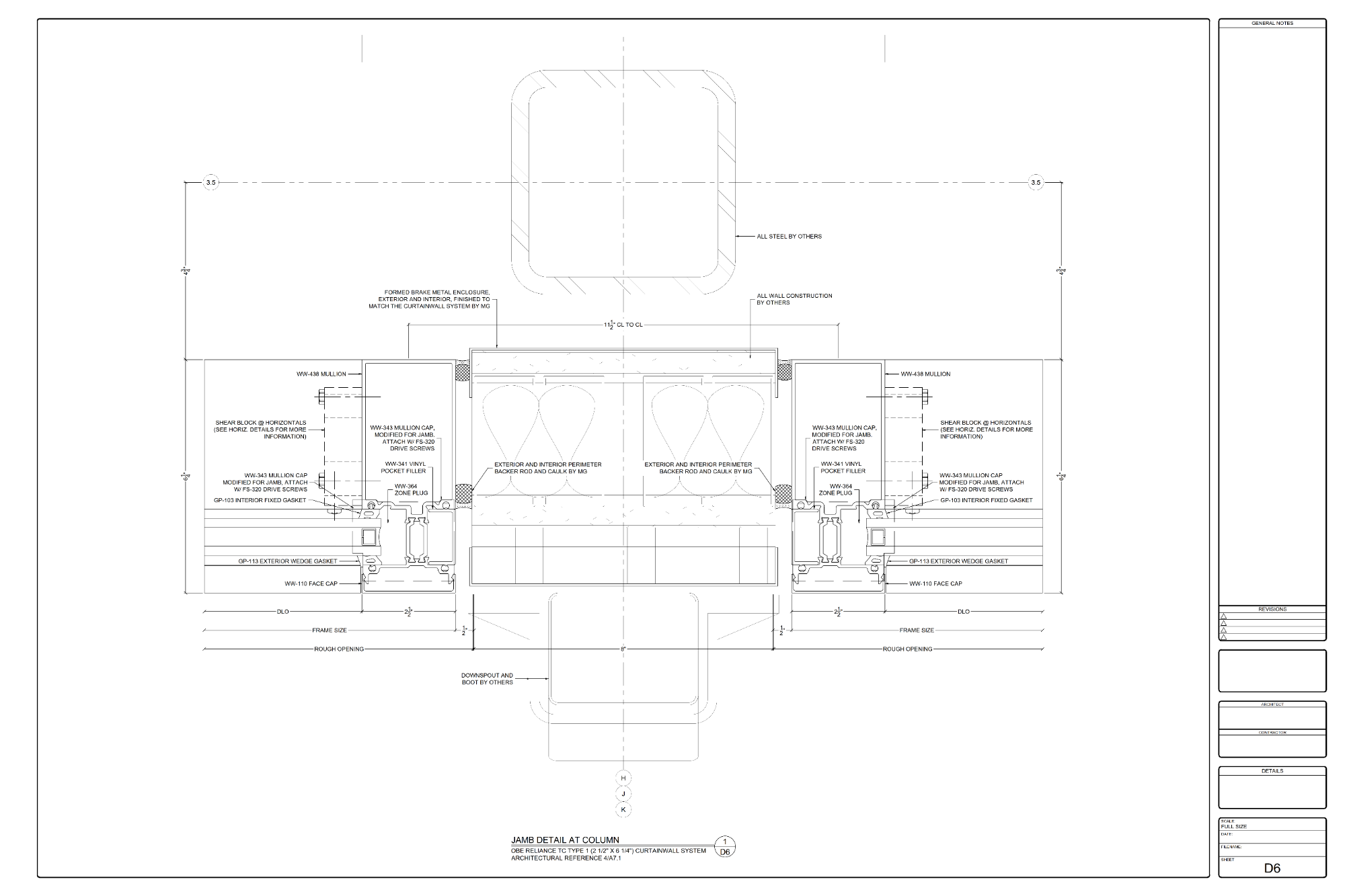 Curtainwall Detail Sheet