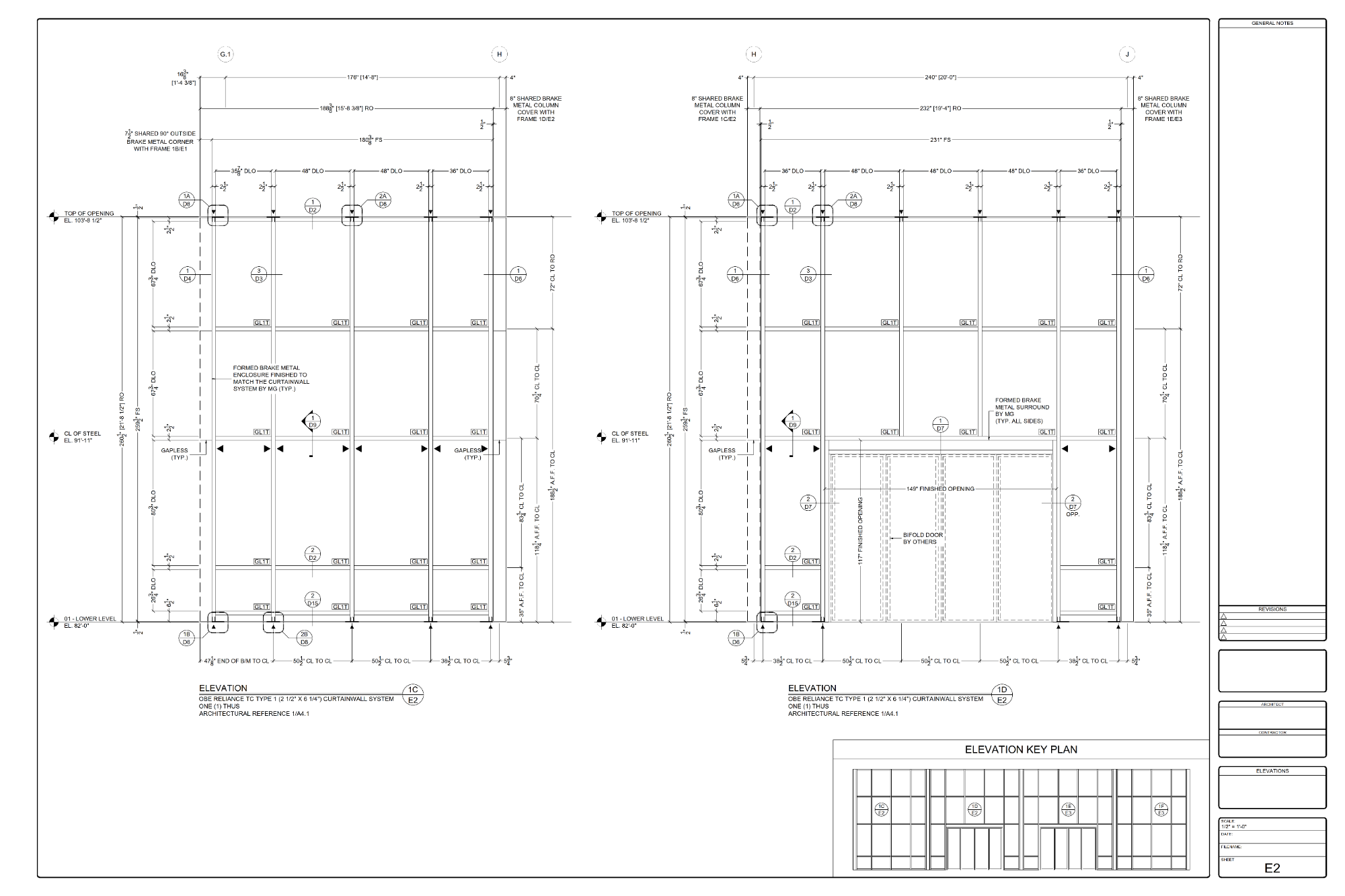 Curtainwall Elevation Sheet